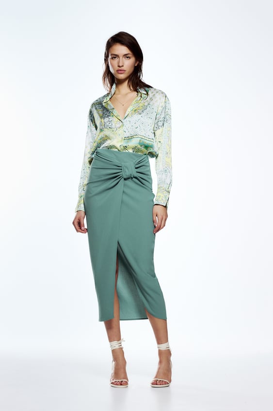 PRINTED SATIN SHIRT
