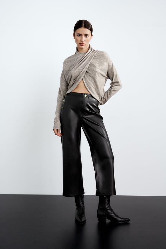 FAUX LEATHER CULOTTES