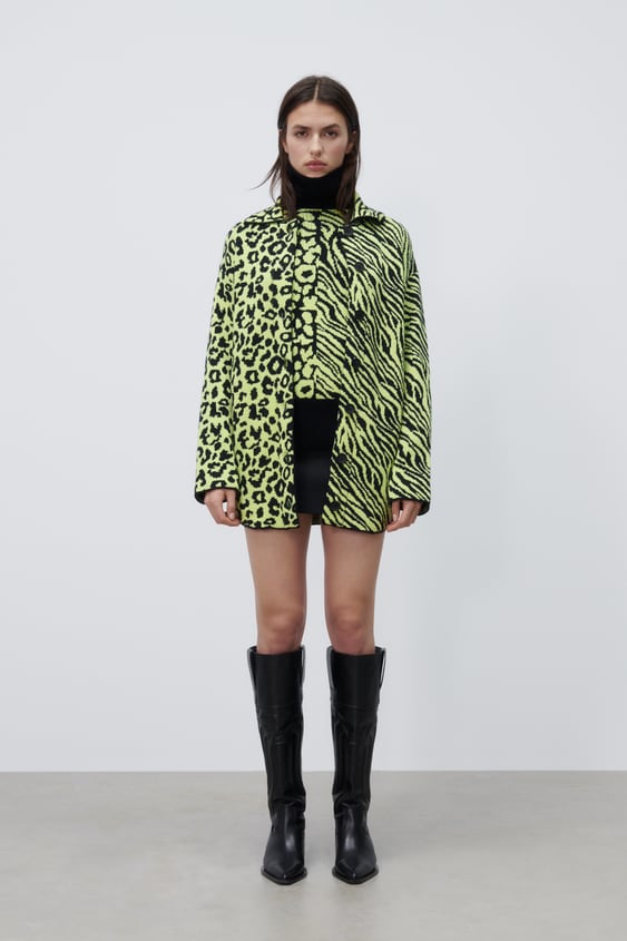 PATTERNED KNIT OVERSHIRT