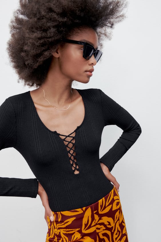 RIBBED BODYSUIT
