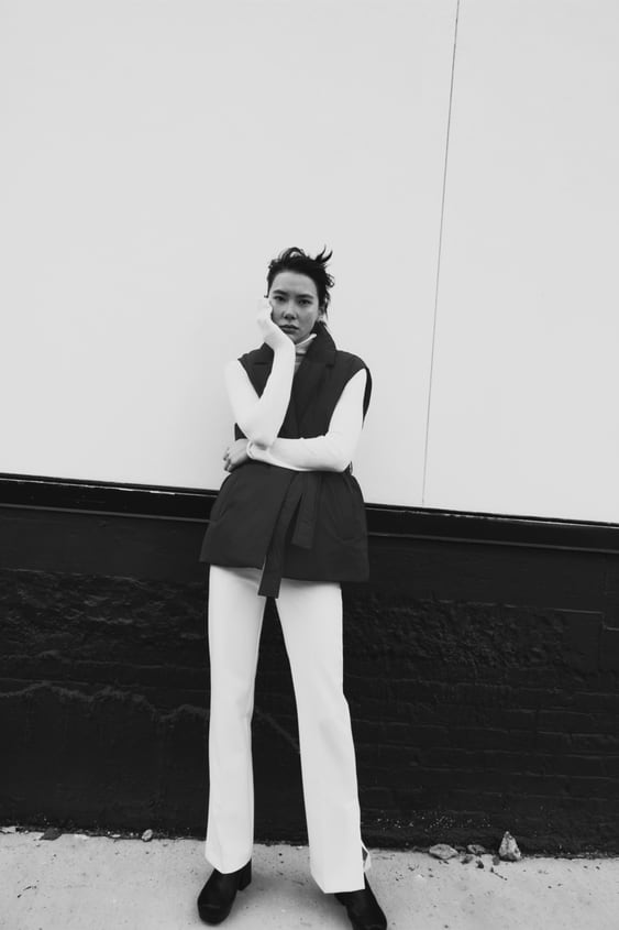 BELTED PUFFER VEST