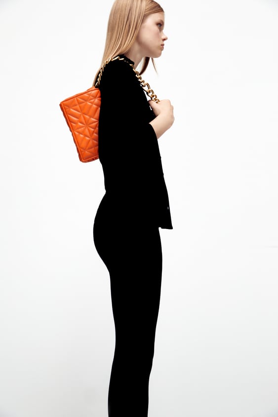 QUILTED CHAIN STRAP SHOULDER BAG