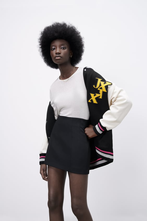 RIB TRIM BOMBER JACKET