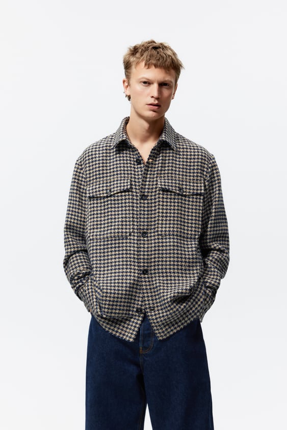 HOUNDSTOOTH OVERSHIRT