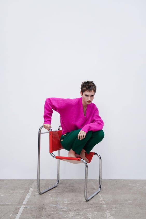 BUTTONED STRAIGHT LEG PANTS