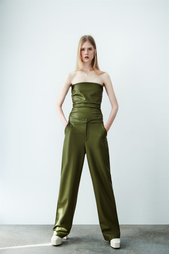 FAUX LEATHER BODYSUIT