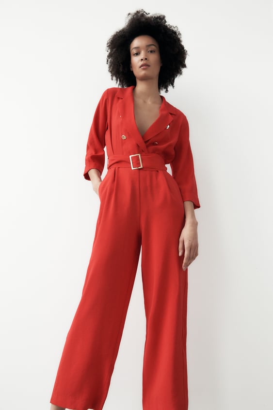 BELTED WRAP JUMPSUIT
