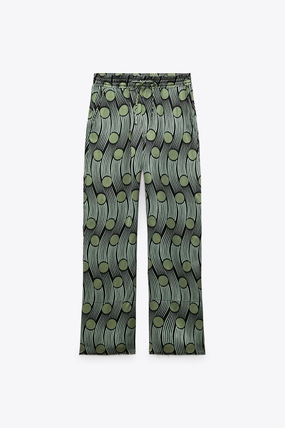 FLOWY PRINTED PANTS