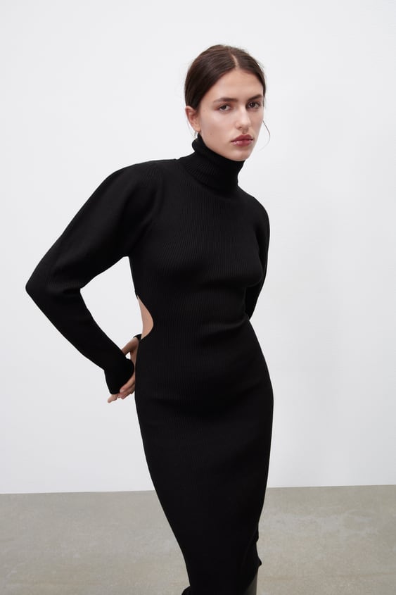 FITTED CUT OUT KNIT DRESS