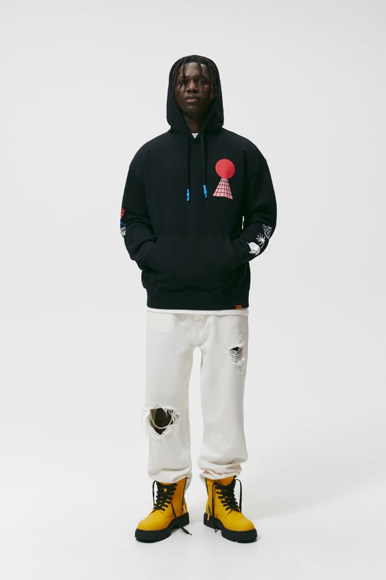 MARCO OGGIAN GRAPHIC HOODED SWEATSHIRT