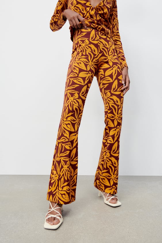 FLARED JACQUARD PANTS