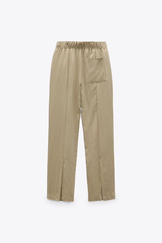 SLIT STRAIGHT LEG PANTS