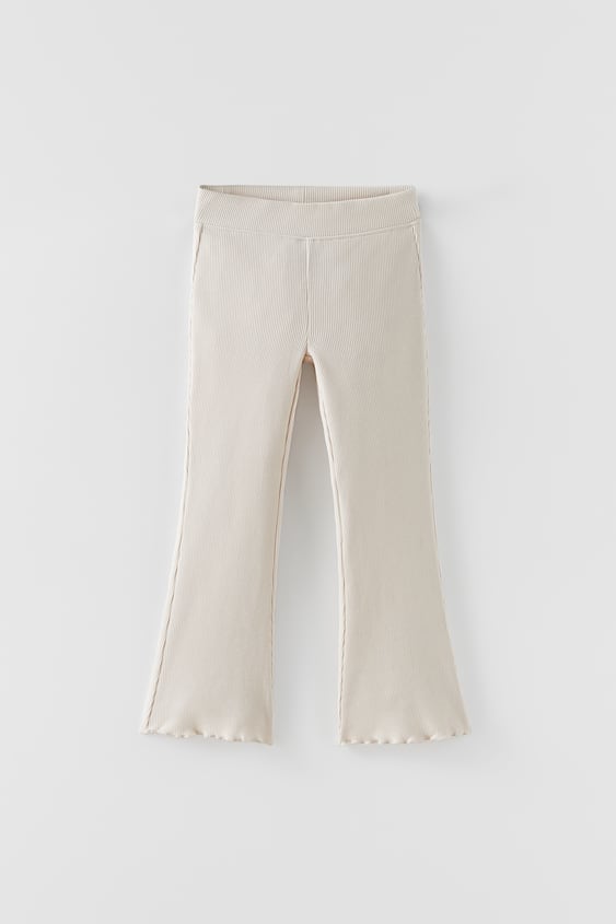 FLARED RIB PANTS