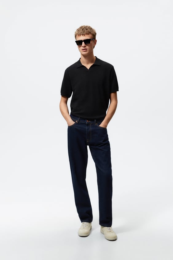 TEXTURED KNIT POLO
