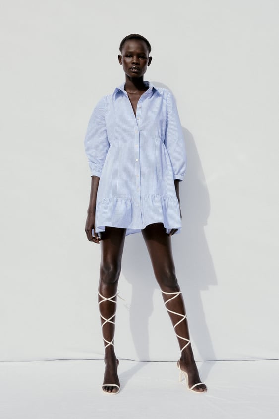 STRIPED SHIRT DRESS