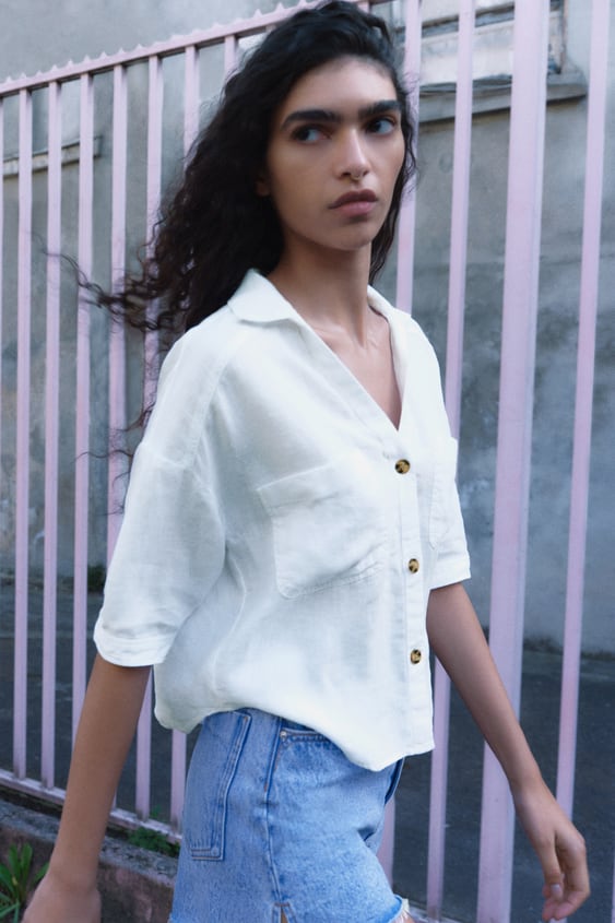 SHORT SLEEVE LINEN SHIRT