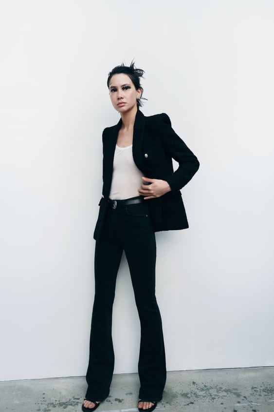 TEXTURED DOUBLE BREASTED BLAZER