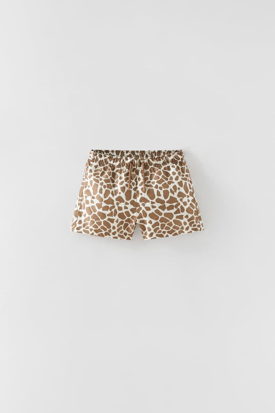 KIDS/ GIRAFFE PRINT SWIM SHORTS
