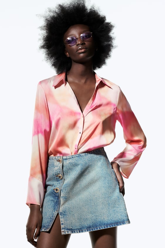 TIE DYE PRINT BLOUSE