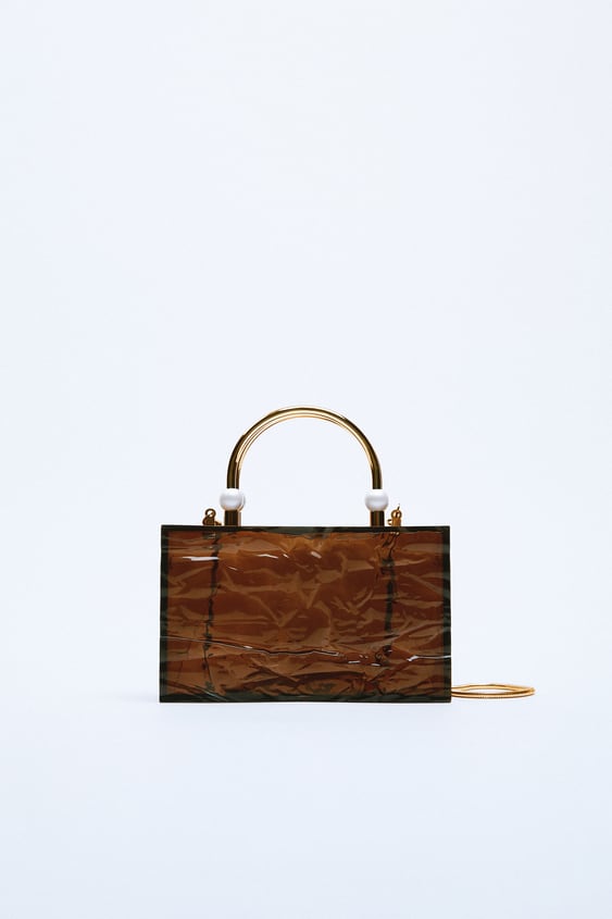 PEARL STRAP METHACRYLATE BOX BAG
