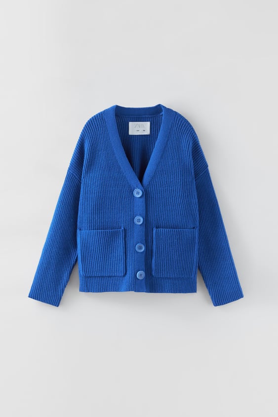 RIBBED KNIT CARDIGAN