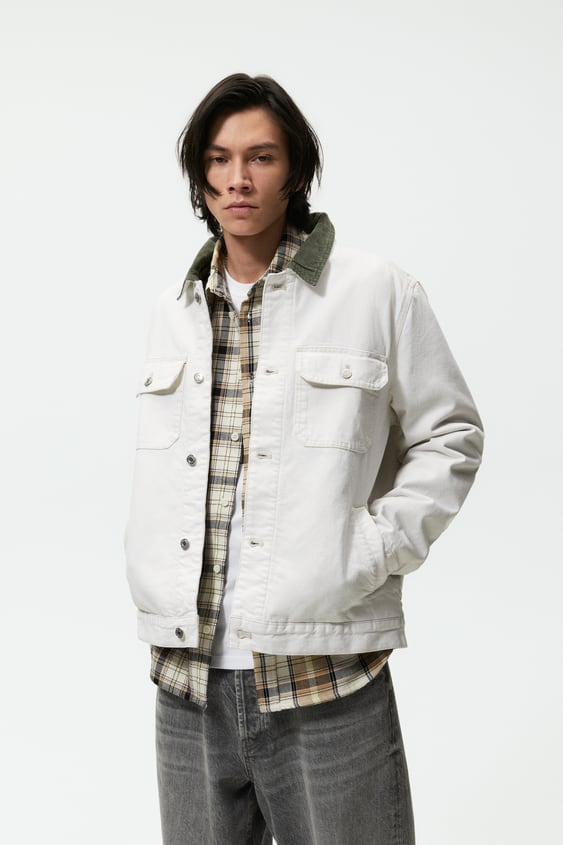 MIXED COLLAR JACKET