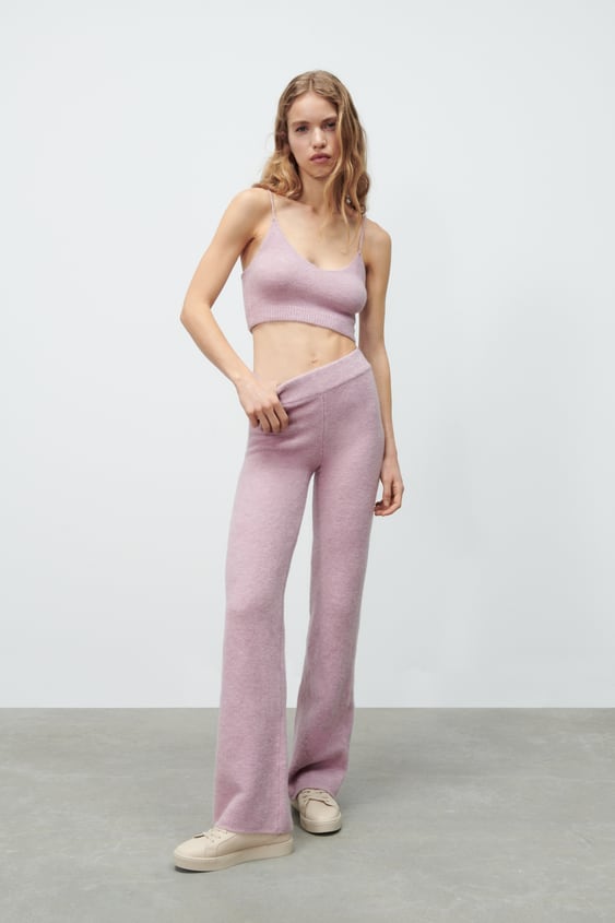 STRAIGHT LEG KNIT PANTS