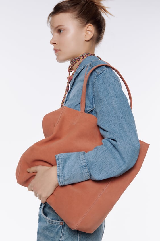 EVERYDAY SPLIT LEATHER TOTE BAG