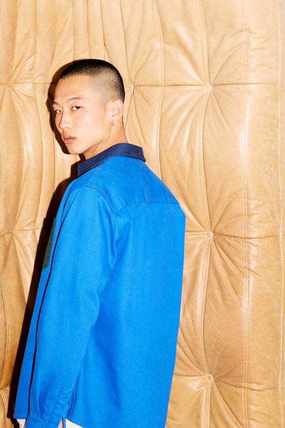 BLOCK COLOR OVERSHIRT