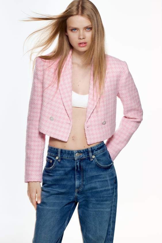 STRUCTURED HOUNDSTOOTH BLAZER