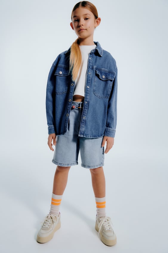 SNAP BUTTON DENIM SHIRT
