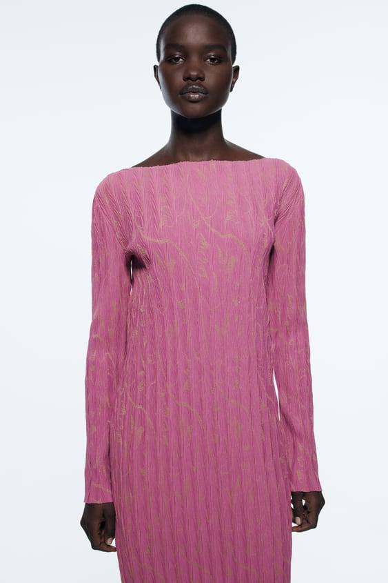 JACQUARD MIDI DRESS