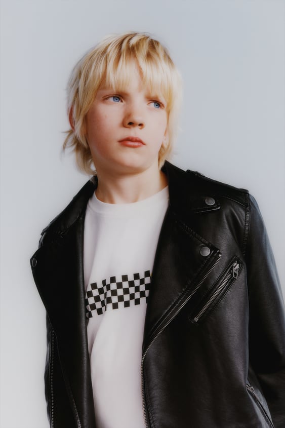 FAUX LEATHER BIKER JACKET