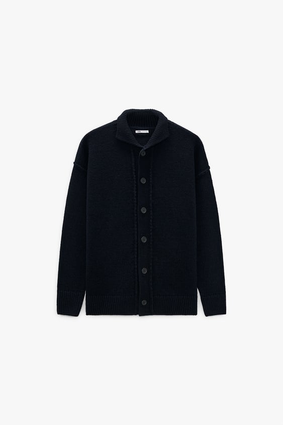 MOCK NECK CARDIGAN