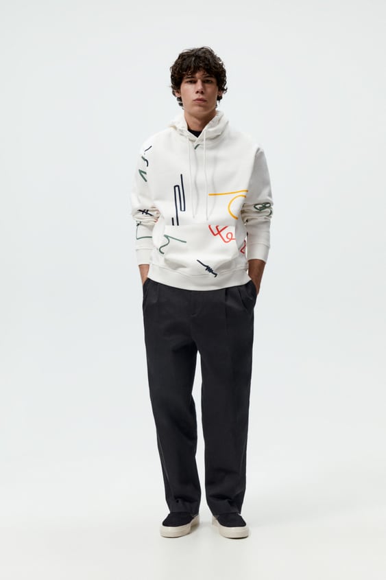 ABSTRACT PRINT SWEATSHIRT