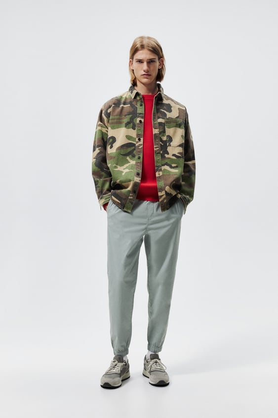 POPLIN PANTS WITH JOGGER WAIST