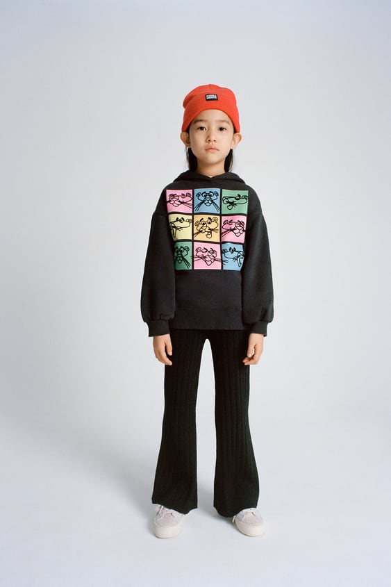 FLOCKED PINK PANTHER MGM SWEATSHIRT