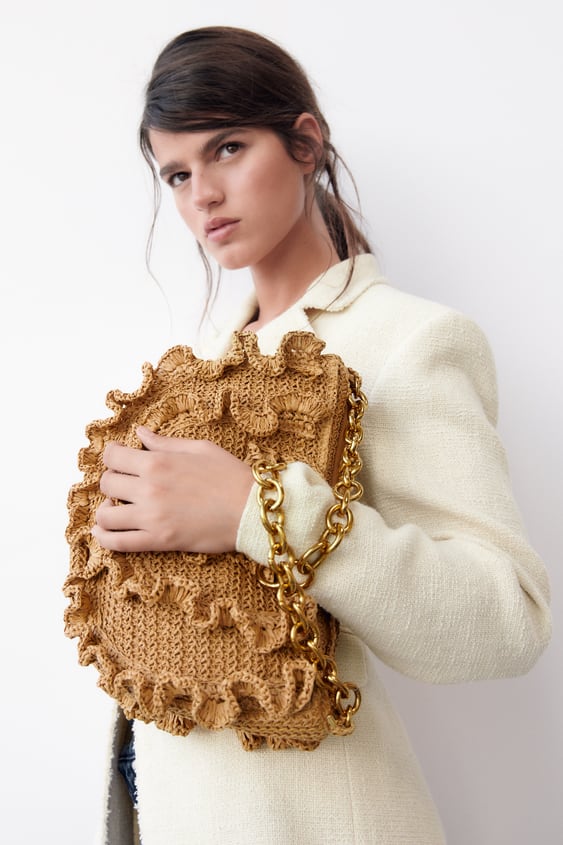 RUFFLED SHOULDER BAG