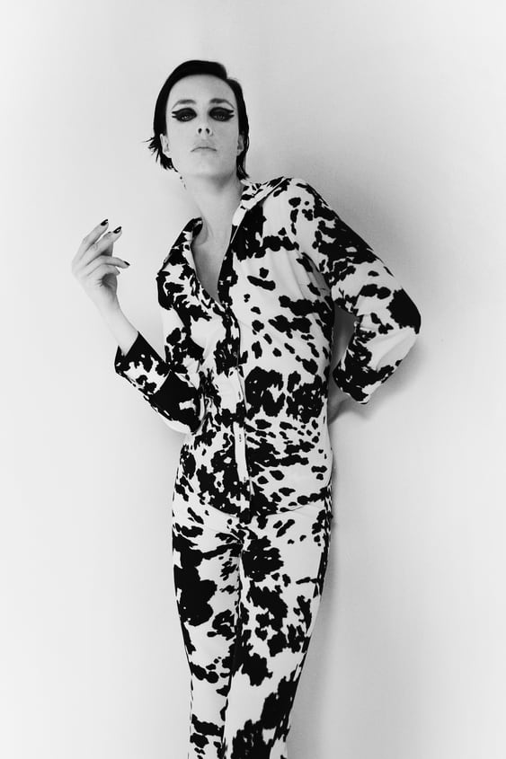 ANIMAL PRINT FITTED SHIRT