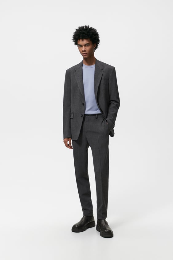 PLAID SUIT PANTS