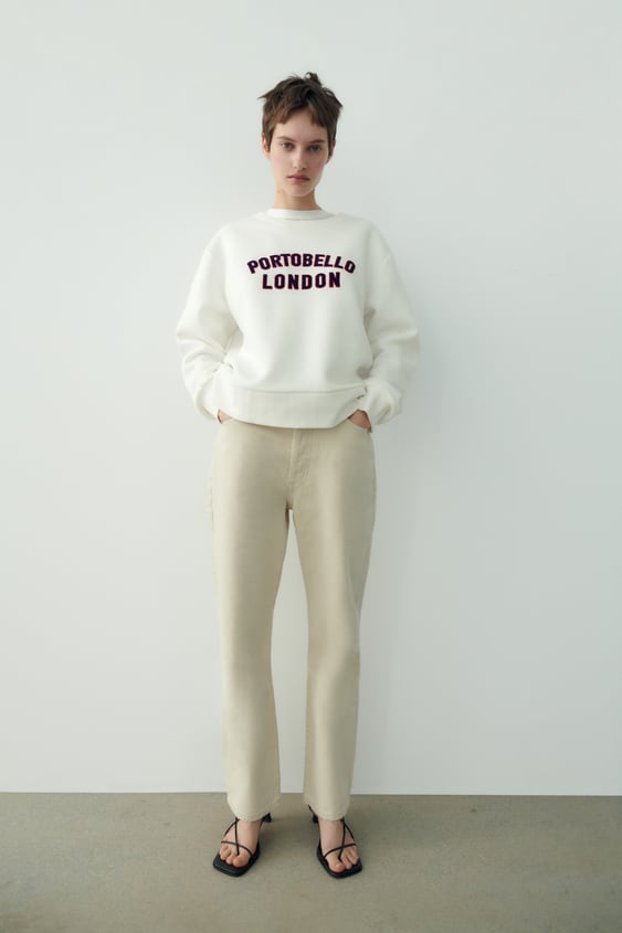 TEXT PRINT SWEATSHIRT