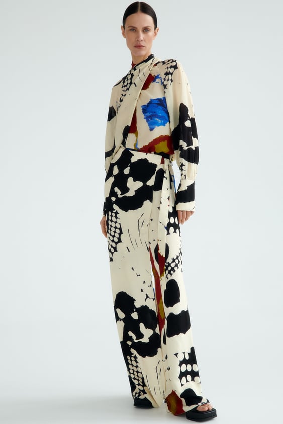 PRINTED BLOUSE WITH BOW LIMITED EDITION