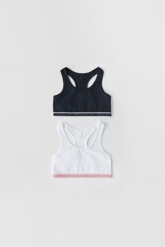 KIDS/ TWO-PACK OF SPORT BRA TOPS