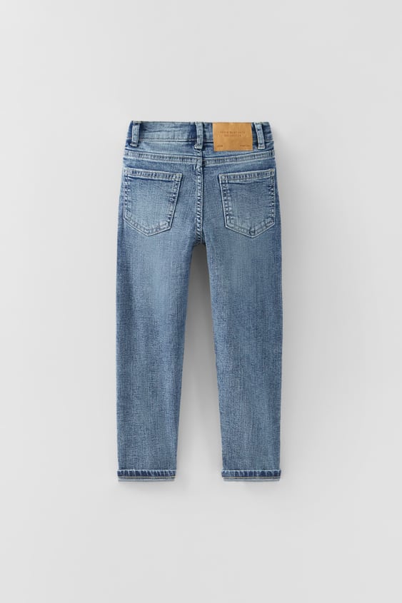 ACID WASH INDIGO SKINNY JEANS