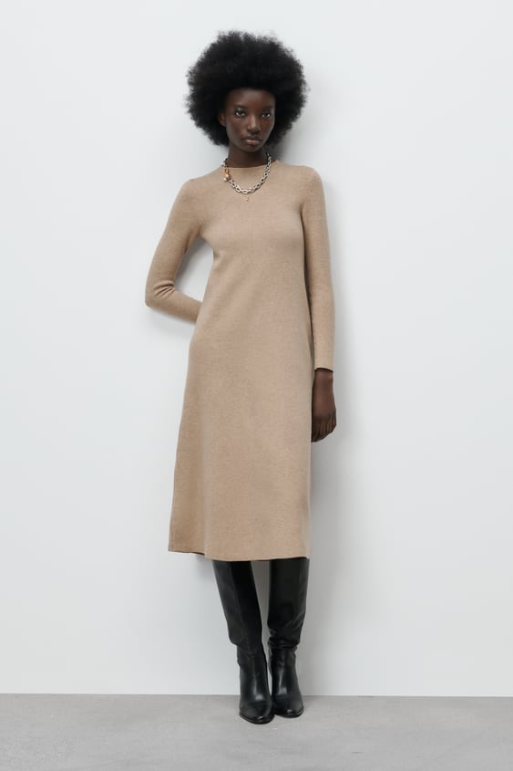 KNIT MIDI DRESS