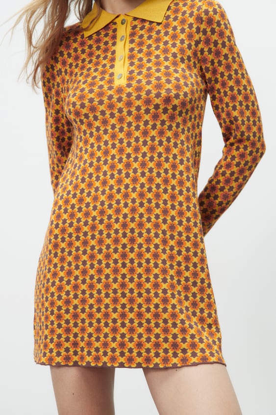 GEOMETRIC JACQUARD DRESS