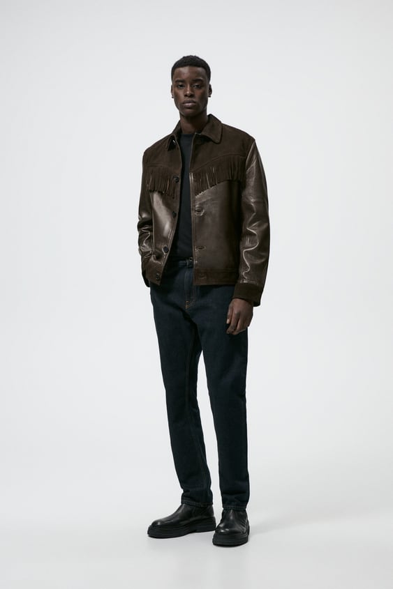 FRINGED LEATHER JACKET