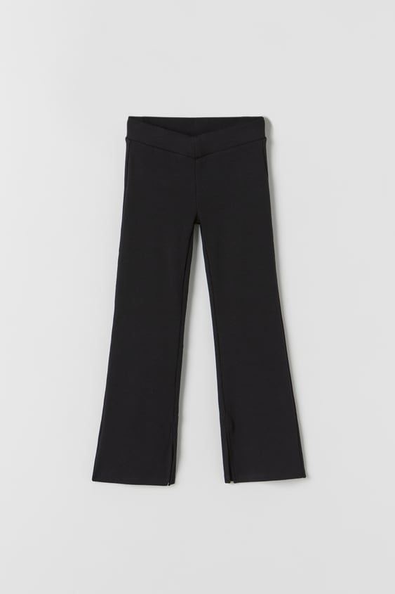 FLARED RIBBED LEGGINGS