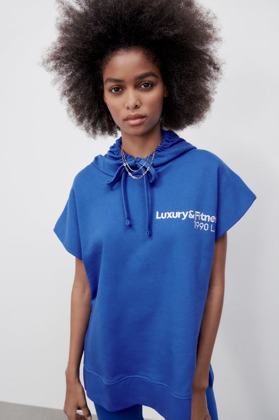 LUXURY & FITNESSHOODED SWEATSHIRT