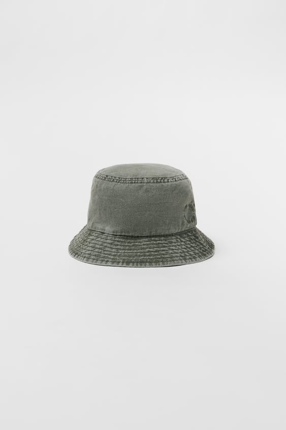 KIDS/ WASHED DENIM BUCKET HAT